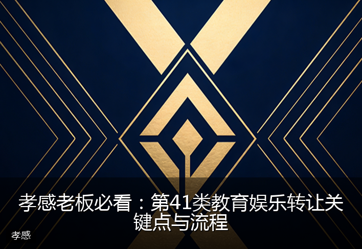 孝感老板必看：第41类教育娱乐转让关键点与流程